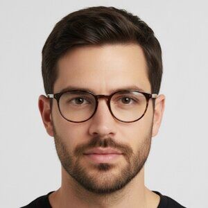 Vintage Gucci Tortoiseshell Round Glasses Frames w/ Case - 50mm 🇮🇹